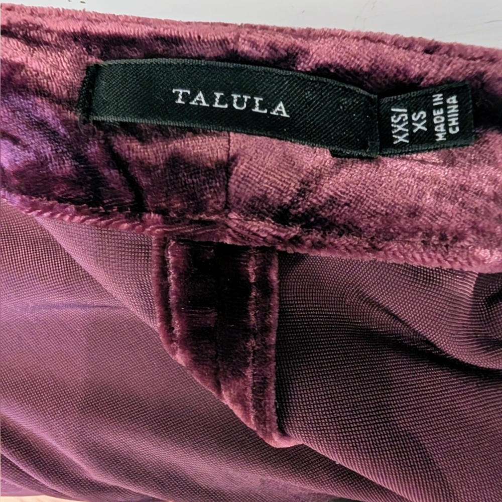 Aritzia Talula Velvet Fawkner Dolman Open Kimono Cardigan Burgundy XXS XS - Picture 7 of 11